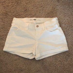 White Jean Shorts
